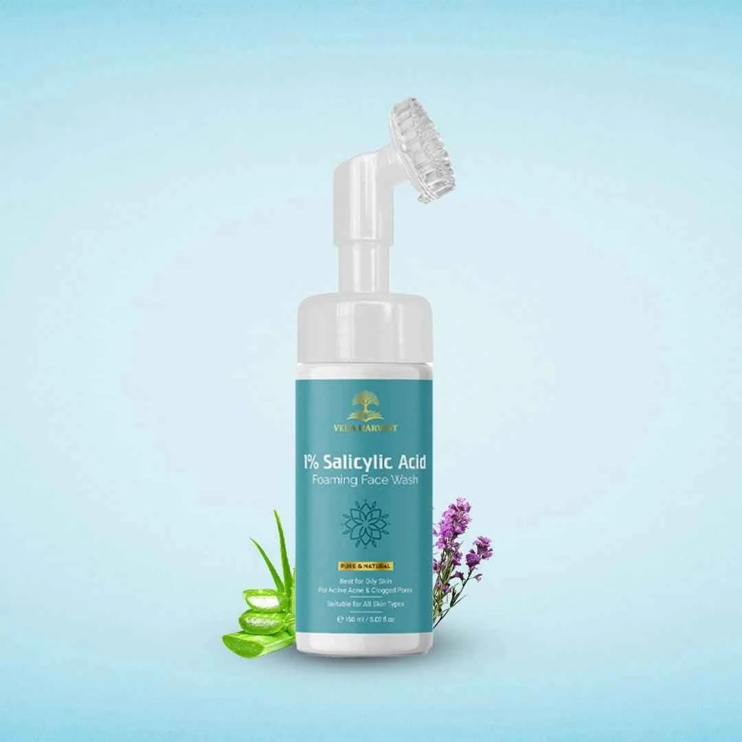 1% Salicylic Acid Face Wash for Acne & Open Pores – 150ml - Veda Harvest