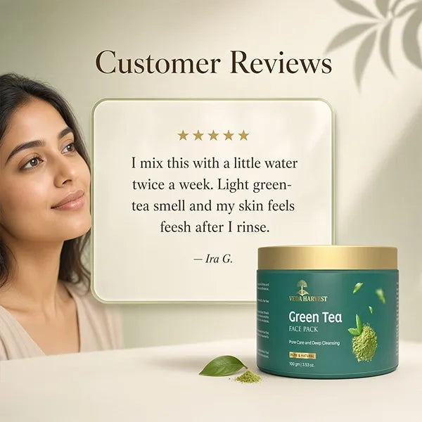 Veda Harvest Green Tea Face Pack – 100gm – image 5