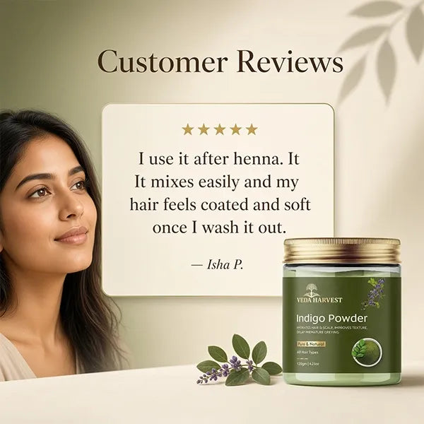 Veda Harvest Indigo Powder for Hair Colour – 240gm – image 5