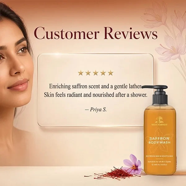 Saffron Body Wash Shower Gel for Women and Men – 400ml