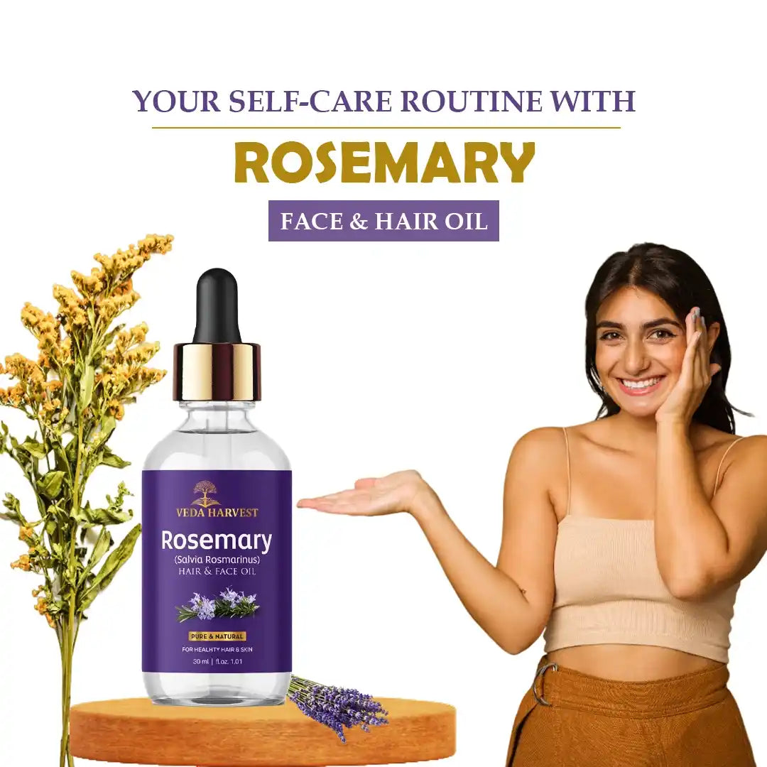 Rosemary Essential Oil for Hair & Skin Care – 30ml - Veda Harvest