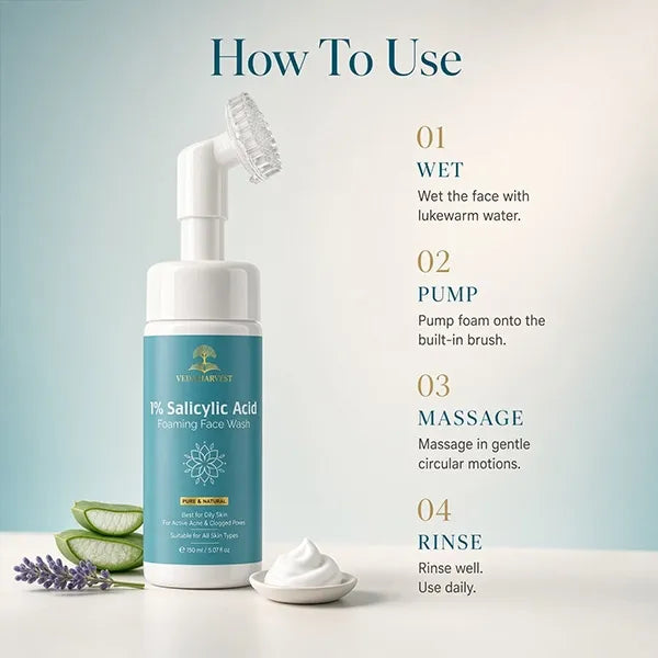 Veda Harvest 1% Salicylic Acid Face Wash – 150ml – image 3
