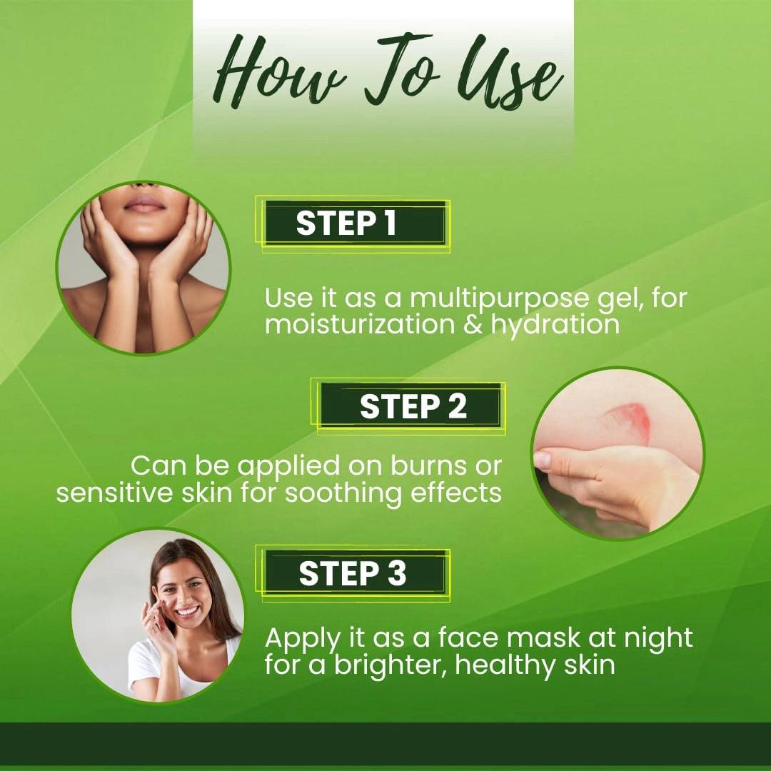 Aloe Vera Gel For All Skin and Hair Types - Veda Harvest 
