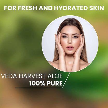 Aloe Vera Gel For All Skin and Hair Types - Veda Harvest 