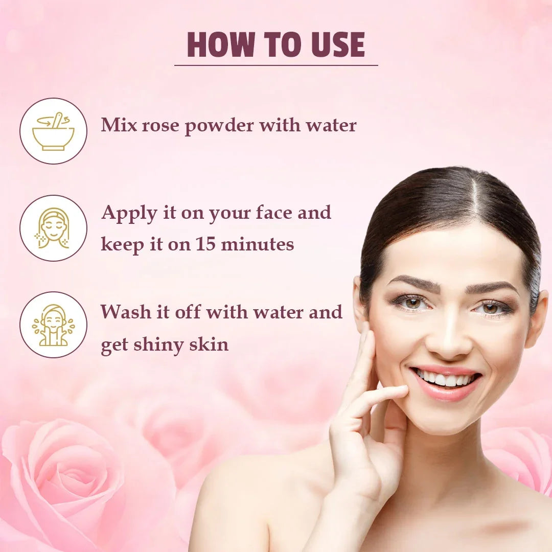 Rose Petal Powder for Glow & Tan Removal – 350gm - Veda Harvest 