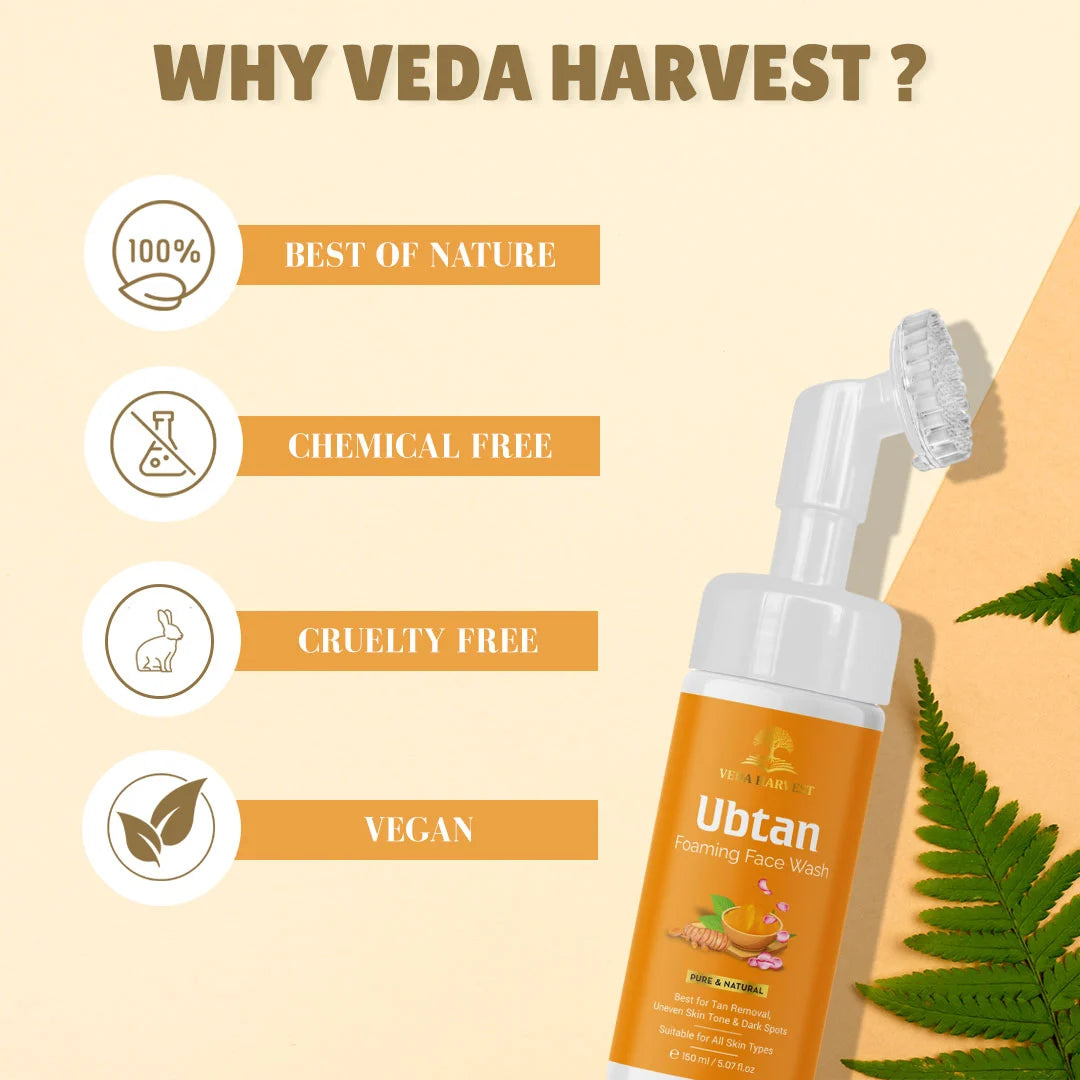 Ubtan Face Wash for Radiant Skin – 150ml - Veda Harvest 