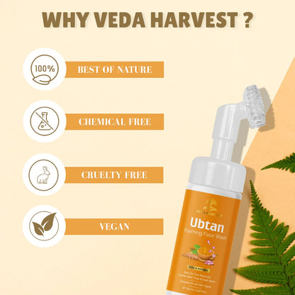 Ubtan Face Wash for Radiant Skin – 150ml - Veda Harvest 