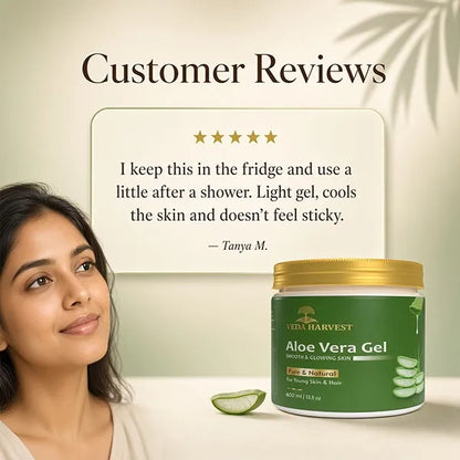 Veda Harvest Aloe Vera Gel for Skin & Hair – 400ml – image 5