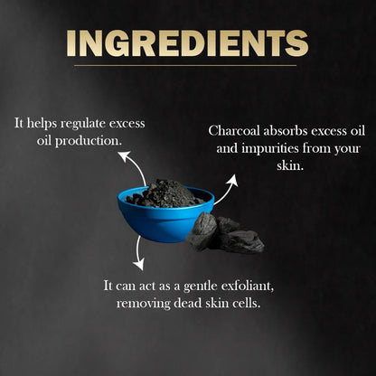 Charcoal Face Pack for Skin Detox - 100gm - Veda Harvest 