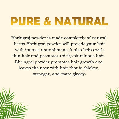 Organic Bhringraj Powder for Hair Growth – 250gm - Veda Harvest 