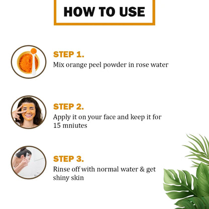 Orange Peel Powder for Radiant Skin – 200gm - Veda Harvest 