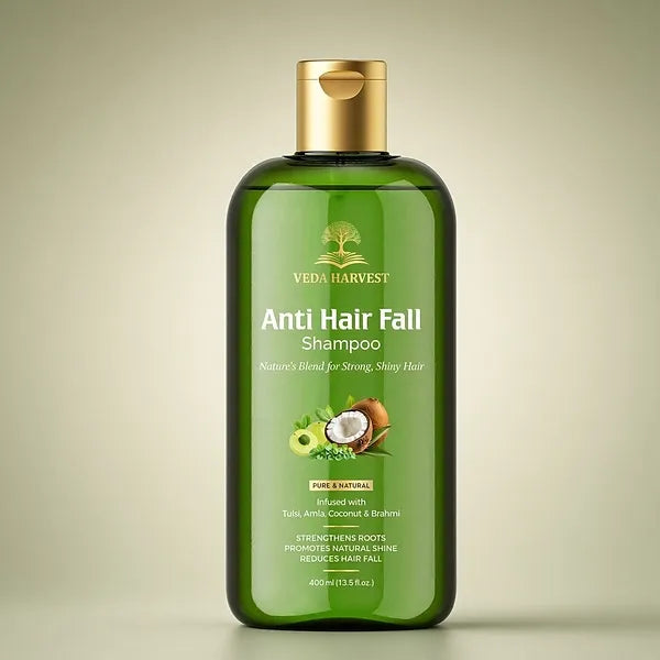 Anti Hair Fall Shampoo with Tulsi, Amla & Brahmi – Ayurvedic Hair Care, 400ml