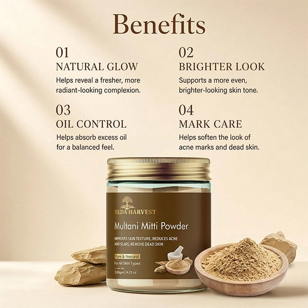 Natural Multani Mitti Powder for Glowing Skin – 350gm