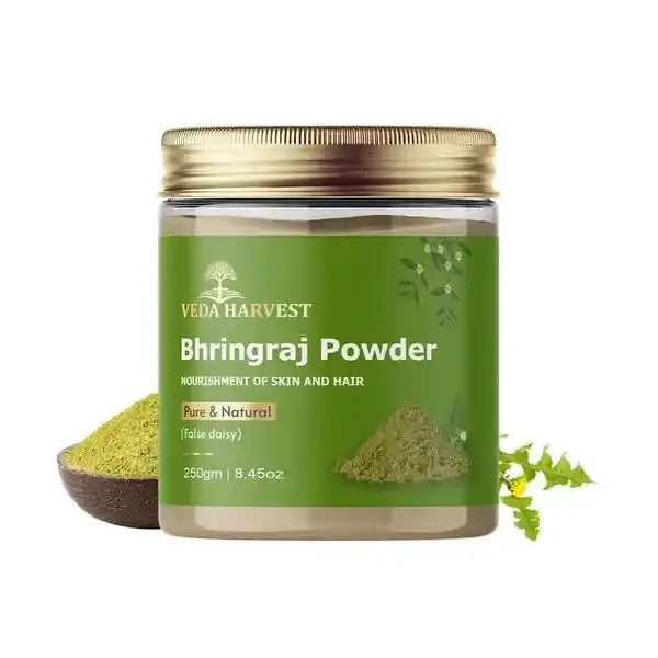 Organic Bhringraj Powder for Hair Growth – 250gm - Veda Harvest 