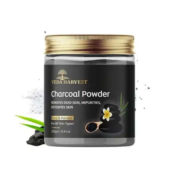 Natural Activated Charcoal Powder for Skin – 250gm - Veda Harvest 