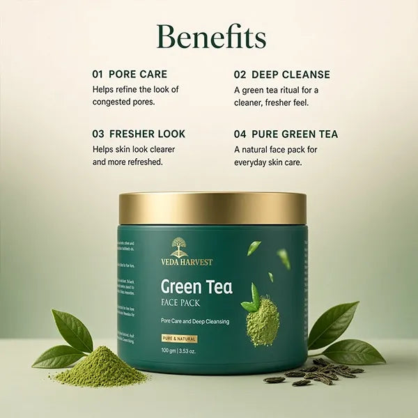 Veda Harvest Green Tea Face Pack – 100gm – image 4