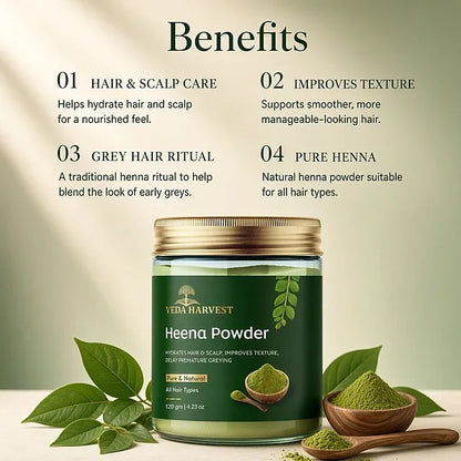 Veda Harvest Henna Powder for Hair – 250gm – image 3