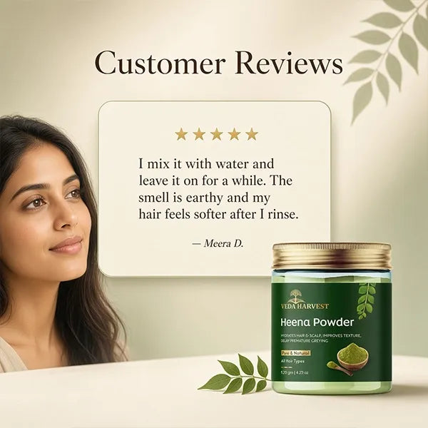 Veda Harvest Henna Powder for Hair – 250gm – image 5