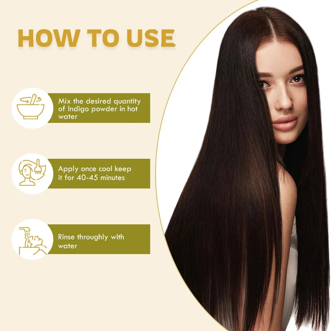 Indigo Powder for Natural Hair Color & Strength – 240gm - Veda Harvest 