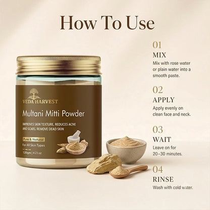 Natural Multani Mitti Powder for Glowing Skin – 350gm