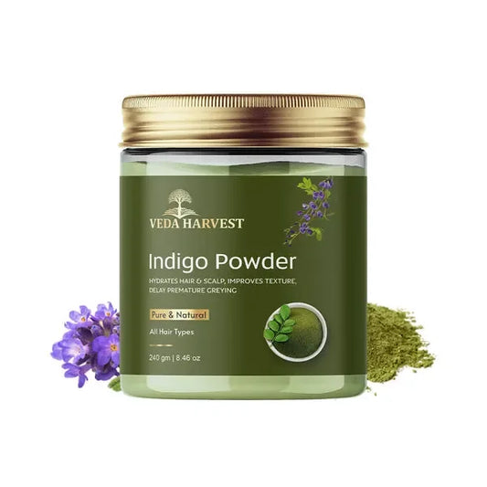 Indigo Powder for Natural Hair Color & Strength – 240gm - Veda Harvest 
