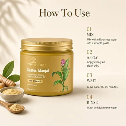 Veda Harvest Kasturi Manjal Wild Turmeric Powder – 120gm – image 3