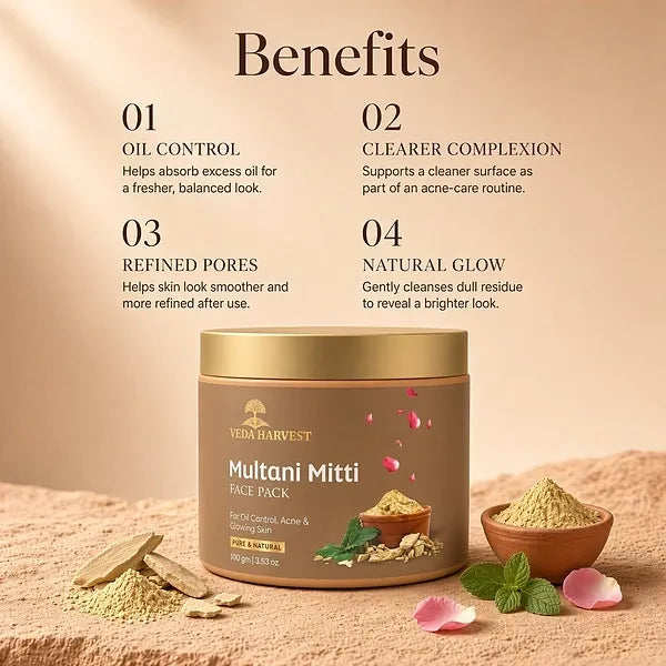 Veda Harvest Multani Mitti Face Pack – 100gm – image 4