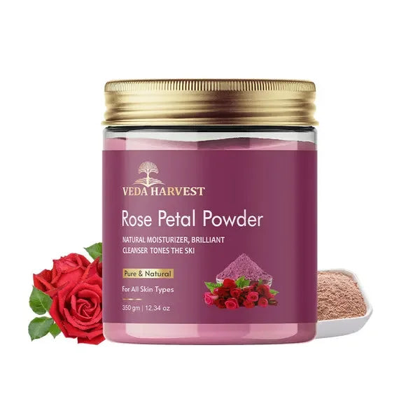 Rose Petal Powder for Glow & Tan Removal – 350gm - Veda Harvest 