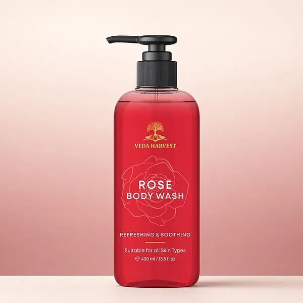 Veda Harvest Rose Body Wash Shower Gel – 400ml
