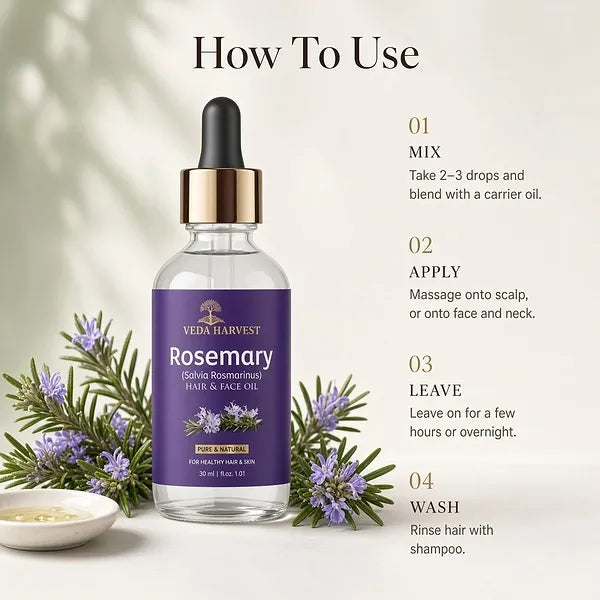Veda Harvest Rosemary Essential Oil – 30ml – image 3