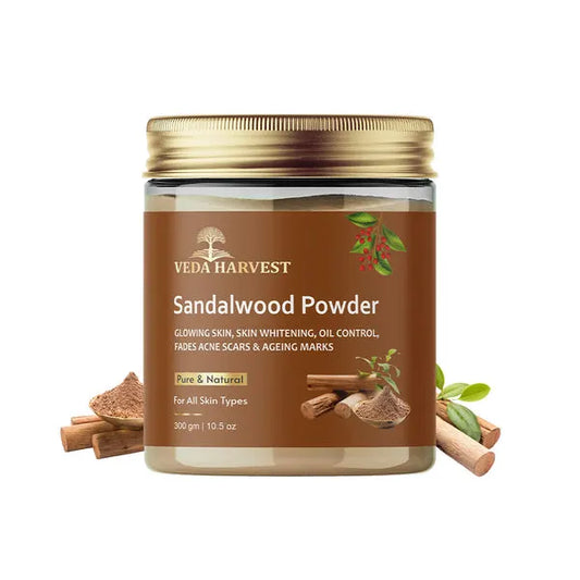 Sandalwood Powder for Glowing Skin & Detan – 300gm - Veda Harvest 