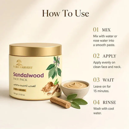 Veda Harvest Sandalwood Face Pack – 100gm – image 3