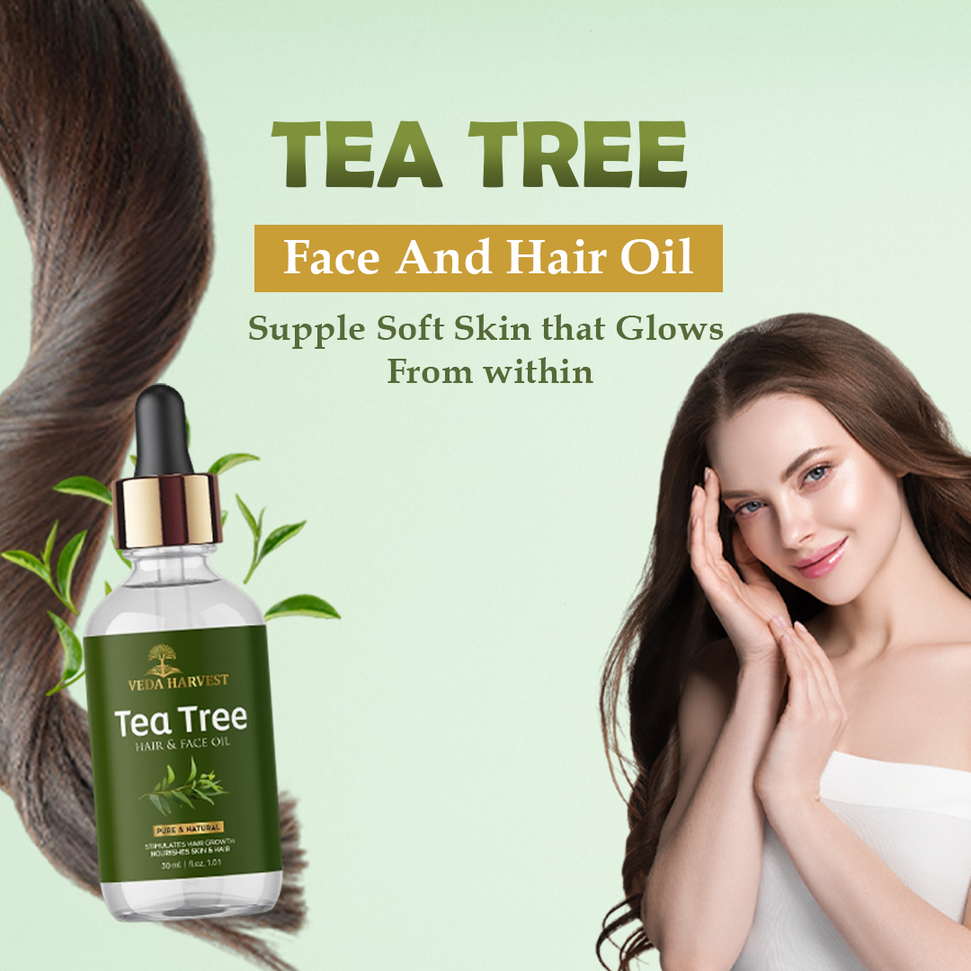 Tea Tree Oil for Hair Care & Scalp Health – 30ml - Veda Harvest 