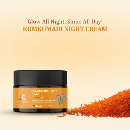 Kumkumadi Night Cream | Skin Brightening & Anti-Aging Cream 50gm
