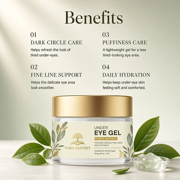 Veda Harvest Under Eye Gel for Dark Circles – 30gm – image 4