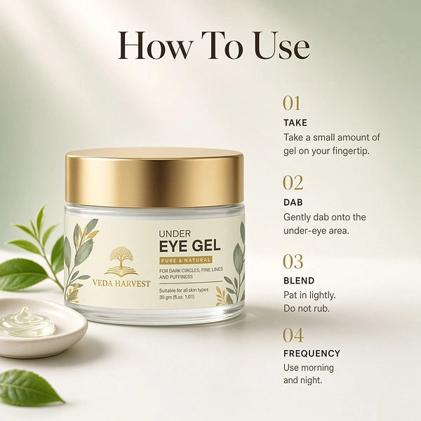 Veda Harvest Under Eye Gel for Dark Circles – 30gm – image 3