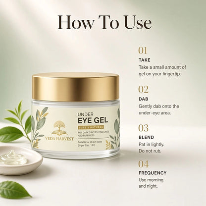 Veda Harvest Under Eye Gel for Dark Circles – 30gm – image 3