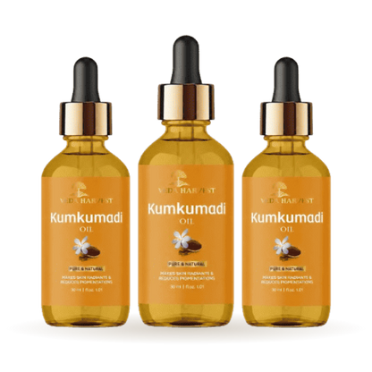 Veda Harvest Kumkumadi Tailam Face Oil – Pack of 3 (90ml)