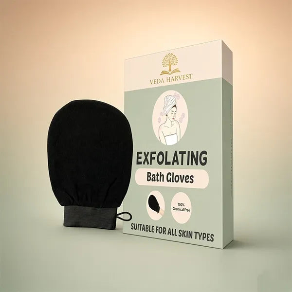 Exfoliating Bath Glove – Pure Viscose Body Scrub Mitt for Dead Skin & Tan