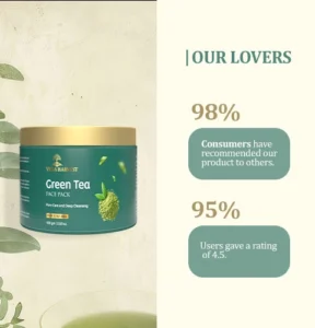 highly rated green tea face pack, customer recommendation green tea face pack, our lovers, 4.5 rating green tea face pack