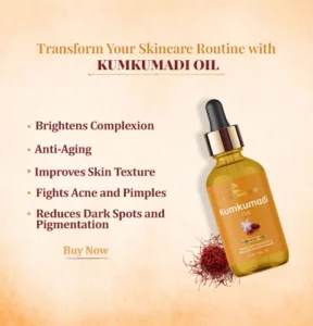 skincare routine with kumkumadi oil 